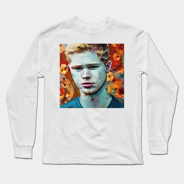 Portrait of Kevin De Bruyne Long Sleeve T-Shirt by bogfl